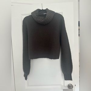 Open back turtle neck sweater